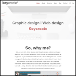 Screen shot of the Keycreate Graphics website.
