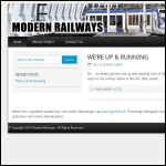 Screen shot of the Modern Railways website.