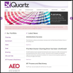 Screen shot of the Quartz Publishing & Exhibitions Ltd website.