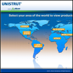 Screen shot of the Unistrut Ltd website.