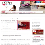 Screen shot of the London Carpet Cleaners website.