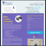 Screen shot of the West London Locksmith website.