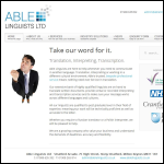 Screen shot of the Able Linguists Ltd website.
