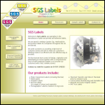 Screen shot of the S G S Labels website.