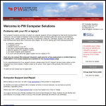 Screen shot of the PW Computer Solutions website.