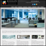 Screen shot of the Reshape Building Services website.