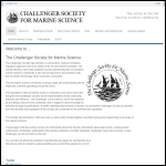 Screen shot of the Challenger Society for Marine Science website.