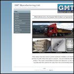 Screen shot of the GMT Manufacturing Ltd website.