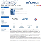 Screen shot of the CCI Eurolam Ltd website.