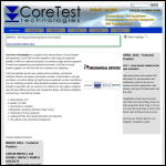 Screen shot of the CoreTest Technologies website.