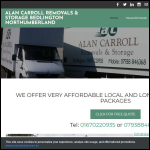 Screen shot of the Alan Carroll Removals & Storage website.