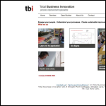 Screen shot of the Total Business Innovation Ltd website.