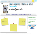 Screen shot of the Naturally Sales Ltd website.