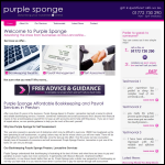 Screen shot of the Purple Sponge website.