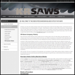 Screen shot of the KR Saws Ltd website.
