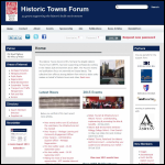 Screen shot of the Historic Towns Forum website.