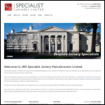 Screen shot of the JMS Specialist Joinery website.