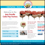 Screen shot of the Ipsy Doodle Cake Pop Factory website.