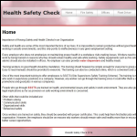 Screen shot of the Health Safety Check website.