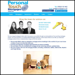 Screen shot of the Personal Touch Mortgages (Lincs) Ltd website.