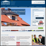 Screen shot of the J Wright Roofing website.