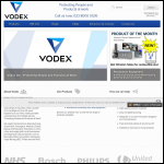 Screen shot of the Vodex Ltd website.