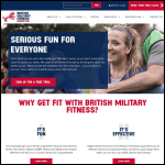 Screen shot of the British Military Fitness website.