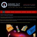 Screen shot of the Inside Out Photography website.