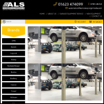 Screen shot of the Automotive Lift Services website.