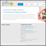 Screen shot of the Passivhaus Design Solutions Ltd website.
