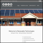 Screen shot of the Renewable Technologies & Ridgeons Ltd website.
