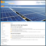 Screen shot of the Solar Age Supplies Ltd website.