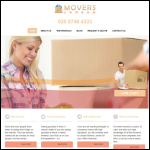 Screen shot of the Movers London website.