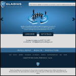 Screen shot of the Gladius Consulting website.