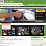 Screen shot of the J&L Autos website.