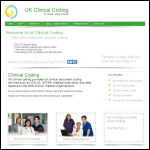 Screen shot of the UK Clinical Coding website.