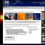 Screen shot of the PR Metals website.