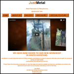 Screen shot of the Just Metal website.