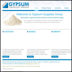 Screen shot of the Gypsum Supplies Group website.