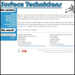 Screen shot of the Surface Technicians website.