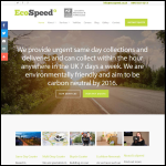 Screen shot of the EcoSpeed Sameday Couriers website.