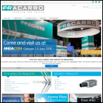 Screen shot of the Fracarro (UK) Ltd website.
