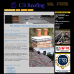 Screen shot of the CB Roofing Salisbury website.