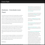 Screen shot of the Air Atlantique Classic Flight website.