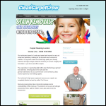 Screen shot of the Clean Carpet Crew website.