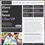 Screen shot of the Lilac James website.