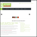 Screen shot of the Activate Fire Safety Ltd website.