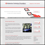 Screen shot of the Asbestos Solution Providers Ltd website.