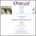 Screen shot of the Optas Ltd website.