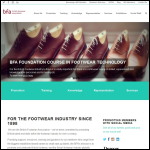 Screen shot of the British Footwear Association website.